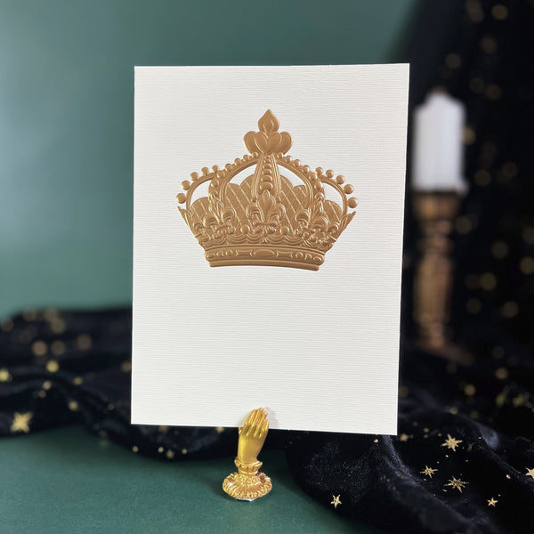 EMBOSSED GREETING CARD -Crown